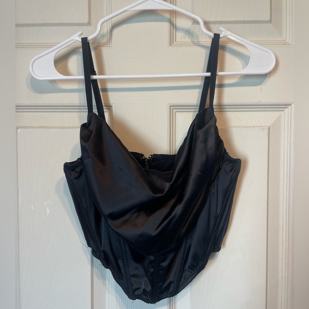 UO Silk Cowl Neck Corset